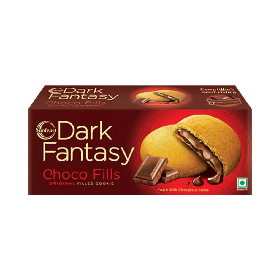 sunfeast dark fantasy choco fills, original filled cookies with choco creme | perfect snac