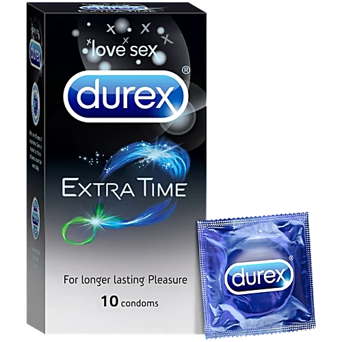 durex extra time condom, 10 pcs