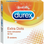 durex extra dots condom, 3 pcs