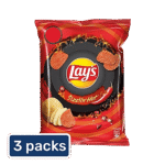 lay's sizzlin hot potato chips spicy, light, crispy & crunchy snack, (3x40 g) multipack