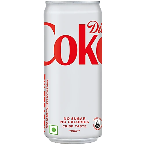coca cola diet coke soft drink, 300 ml can