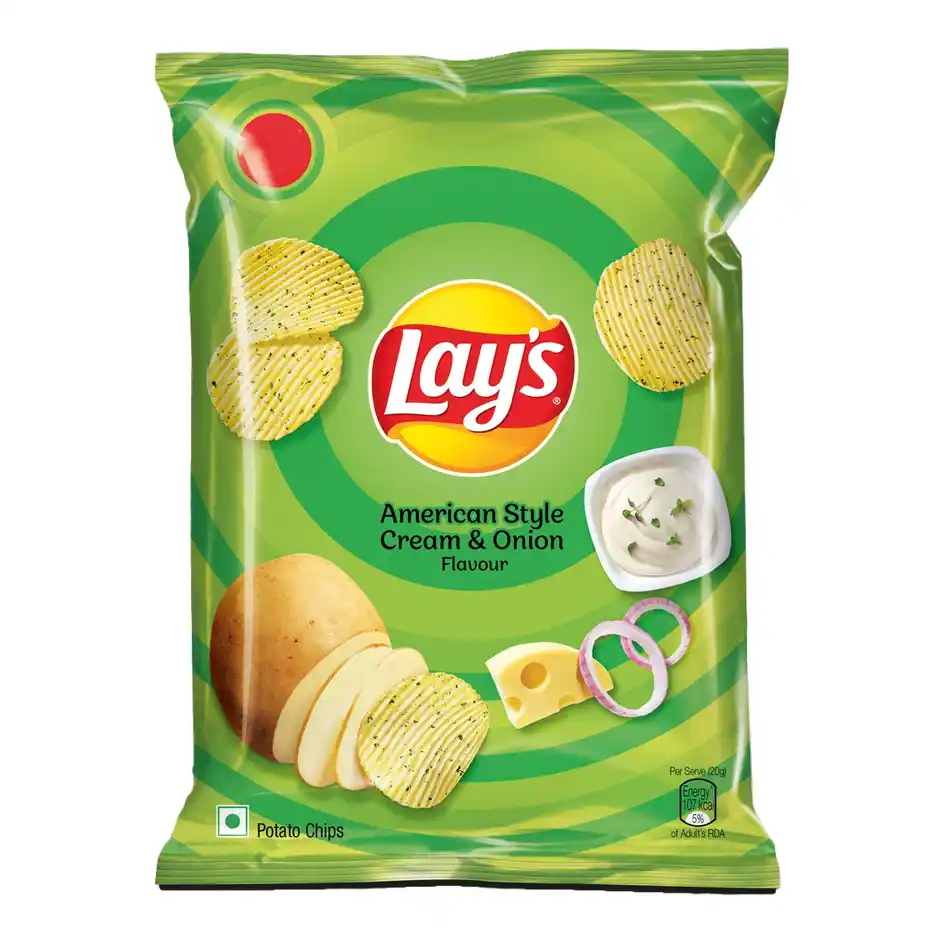 lay's american cream & onion potato chips