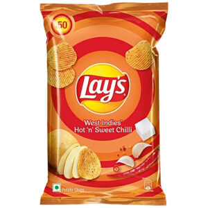 lay's west indies hot n sweet potato chips crispy chips & snacks (90g)