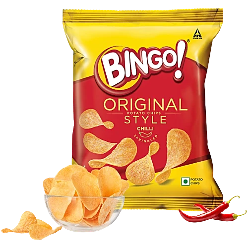 bingo! original style chilli sprinkled potato chips, 85 g