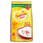 saffola oats, instant rolled oats, soft & creamy oats, power of protein, iron & fibre