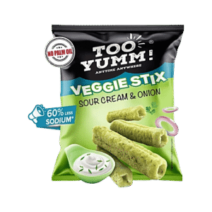 too yumm! sour cream & onion veggie stix, 75 g
