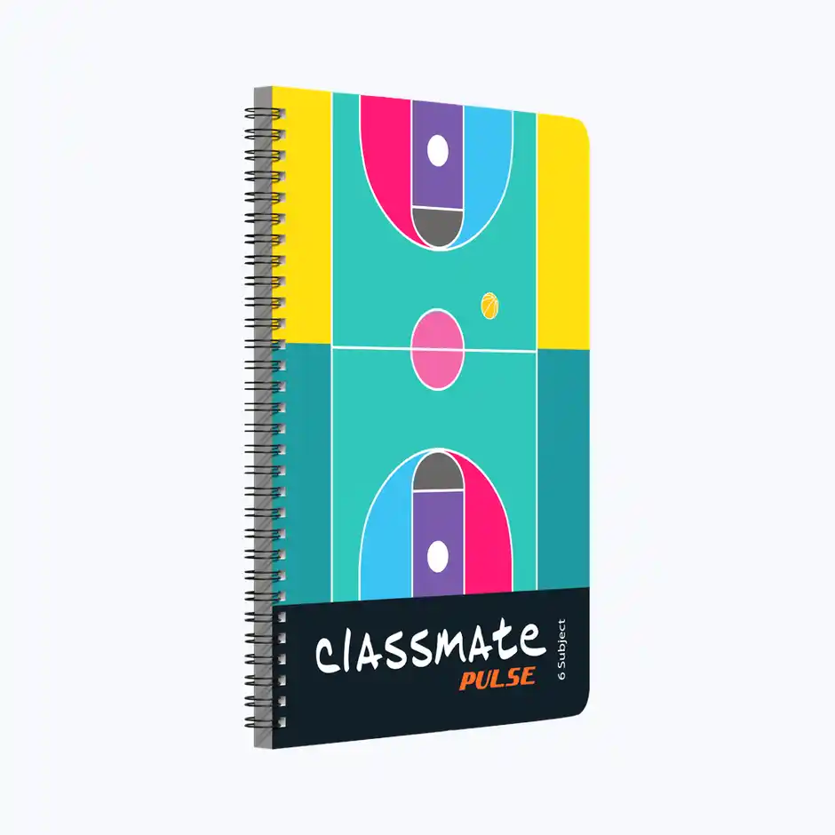 classmate pulse spiral notebook size (24 x 18 cm), 302 pages, unruled assorted