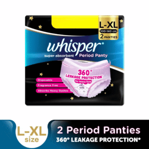 whisper super absorbent period panty | l xl (2pcs)