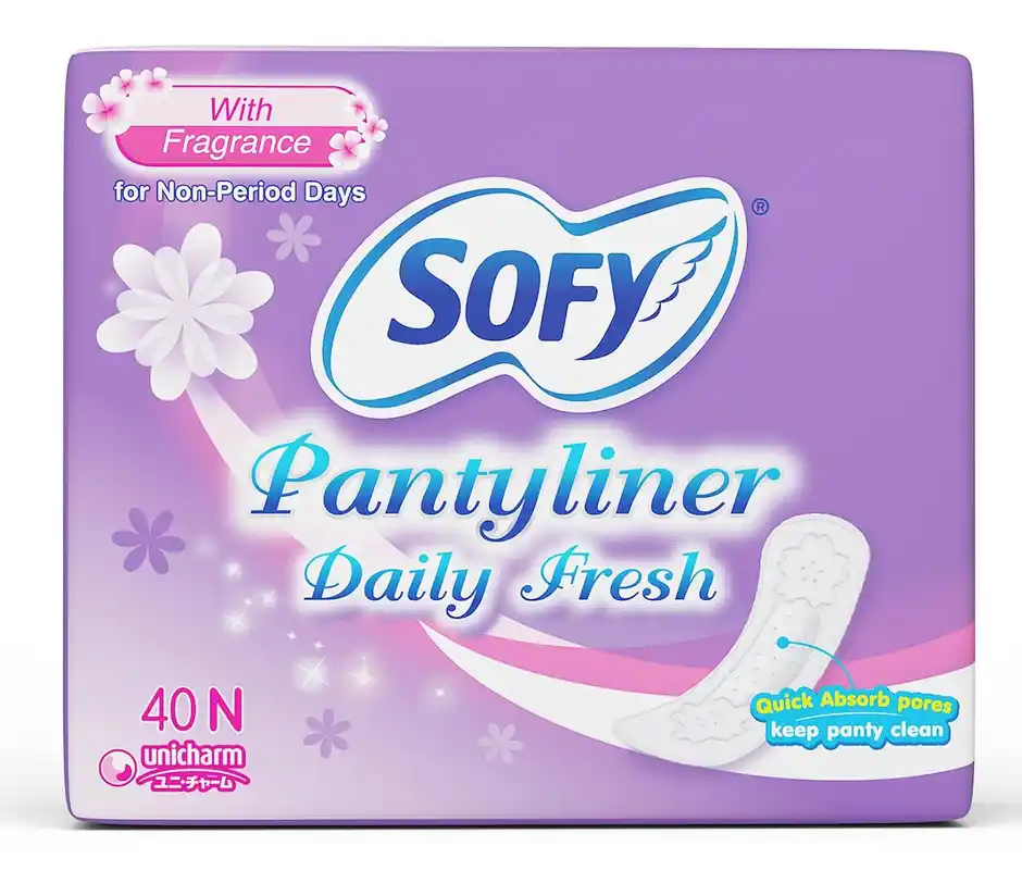 sofy daily fresh | women pantyliners | ultra thin | prevents spotting (40pcs)