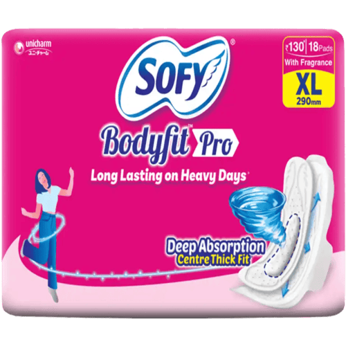 sofy bodyfit pro sanitary pads| deep absorption | 230mm or 290mm | 18 pcs