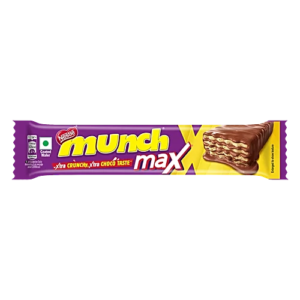 nestle munch max choco coated crunchy wafer bar, 42g